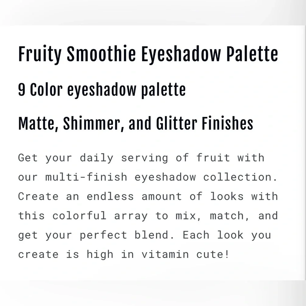 ✨ The Crème Shop Fruity Smoothie Eyeshadow Palette & Ace Beaute Glimmer Shadow - Picture 8 of 15